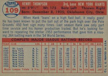2014 Topps - 75th Anniversary Buybacks 1957 #109 Hank Thompson Back