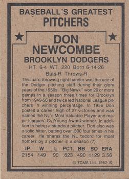 1982 TCMA Baseball's Greatest Pitchers (Tan Back) #10 Don Newcombe Back