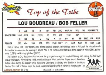 2001 Sunoco Dream Team #11 Bob Feller / Lou Boudreau  Back