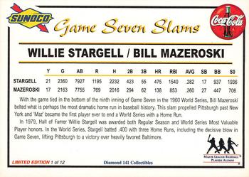 2001 Sunoco Dream Team #1 Bill Mazeroski / Willie Stargell Back