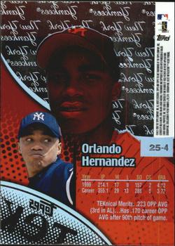 2000 Topps Tek - Pattern 04 #25-4 Orlando Hernandez Back