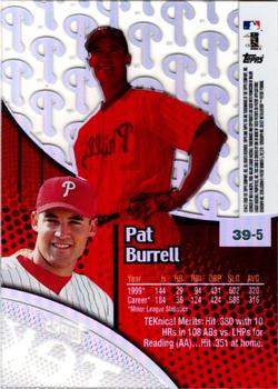 2000 Topps Tek - Pattern 05 #39-5 Pat Burrell Back