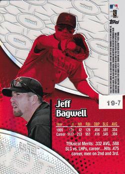 2000 Topps Tek - Pattern 07 #19-7 Jeff Bagwell Back