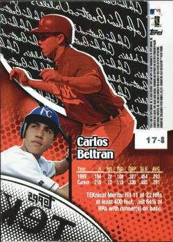 2000 Topps Tek - Pattern 08 #17-8 Carlos Beltran Back