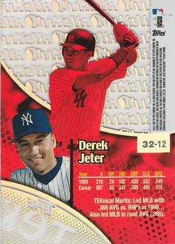 2000 Topps Tek - Pattern 12 #32-12 Derek Jeter Back