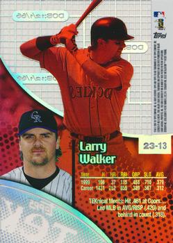 2000 Topps Tek - Pattern 13 #23-13 Larry Walker Back
