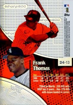 2000 Topps Tek - Pattern 13 #24-13 Frank Thomas Back