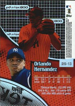 2000 Topps Tek - Pattern 13 #25-13 Orlando Hernandez Back