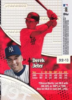 2000 Topps Tek - Pattern 13 #32-13 Derek Jeter Back