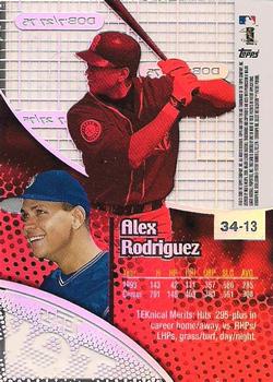 2000 Topps Tek - Pattern 13 #34-13 Alex Rodriguez Back
