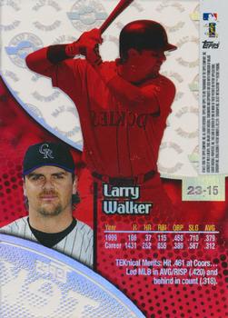 2000 Topps Tek - Pattern 15 #23-15 Larry Walker Back