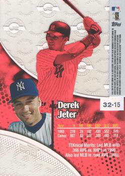 2000 Topps Tek - Pattern 15 #32-15 Derek Jeter Back