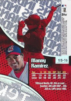2000 Topps Tek - Pattern 16 #15-16 Manny Ramirez Back
