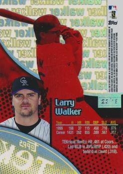 2000 Topps Tek - Pattern 18 #23-18 Larry Walker Back