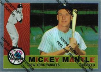 1996 Topps - Mickey Mantle Commemorative Reprints Finest Refractor #10 Mickey Mantle Front