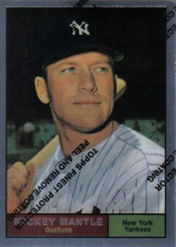 1996 Topps - Mickey Mantle Commemorative Reprints Finest Refractor #11 Mickey Mantle Front