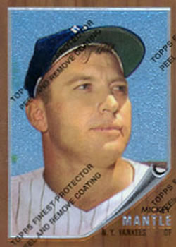 1996 Topps - Mickey Mantle Commemorative Reprints Finest Refractor #12 Mickey Mantle Front