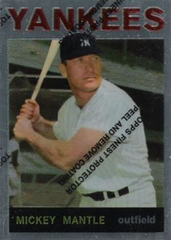 1996 Topps - Mickey Mantle Commemorative Reprints Finest Refractor #14 Mickey Mantle Front