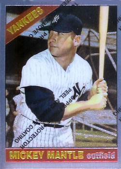 1996 Topps - Mickey Mantle Commemorative Reprints Finest Refractor #16 Mickey Mantle Front