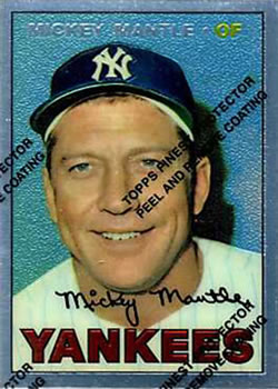 1996 Topps - Mickey Mantle Commemorative Reprints Finest Refractor #17 Mickey Mantle Front