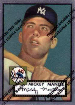 1996 Topps - Mickey Mantle Commemorative Reprints Finest Refractor #2 Mickey Mantle Front