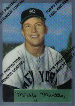 1996 Topps - Mickey Mantle Commemorative Reprints Finest Refractor #4 Mickey Mantle Front