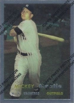 1996 Topps - Mickey Mantle Commemorative Reprints Finest Refractor #7 Mickey Mantle Front