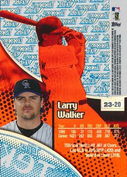 2000 Topps Tek - Pattern 20 #23-20 Larry Walker Back