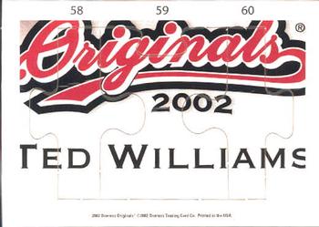 2002 Donruss Originals - Ted Williams Puzzle #NNO Pieces 58-60 Front