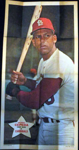 1968 Topps Posters #12 Orlando Cepeda Front