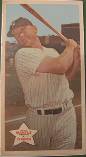 1968 Topps Posters #18 Mickey Mantle Front