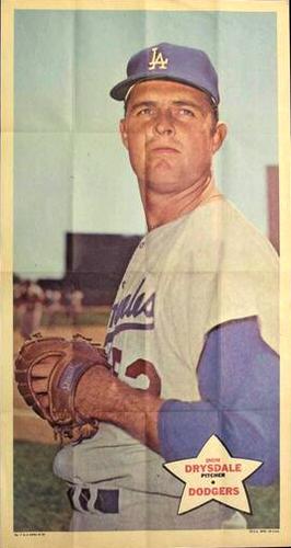 1968 Topps Posters #7 Don Drysdale Front