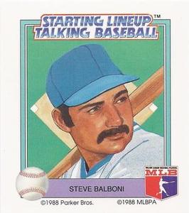 1988 Parker Bros. Starting Lineup Talking Baseball Kansas City Royals #15 Steve Balboni Front