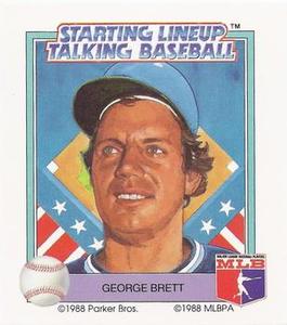 1988 Parker Bros. Starting Lineup Talking Baseball Kansas City Royals #14 George Brett Front