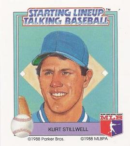 1988 Parker Bros. Starting Lineup Talking Baseball Kansas City Royals #19 Kurt Stillwell Front