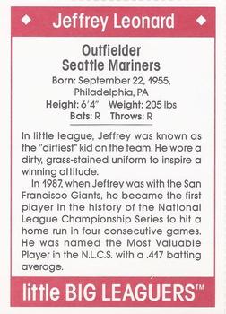 1990 Little Big Leaguers #NNO Jeffrey Leonard Back
