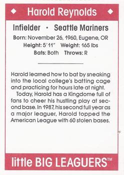 1990 Little Big Leaguers #NNO Harold Reynolds Back