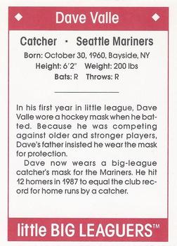 1990 Little Big Leaguers #NNO Dave Valle Back
