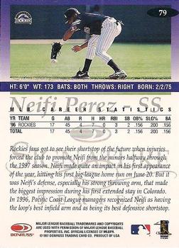 1997 Donruss Signature Series #79 Neifi Perez Back