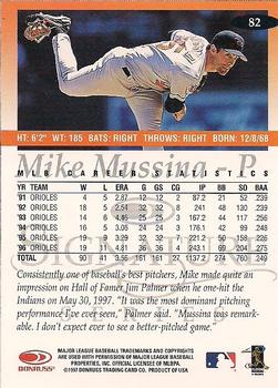 1997 Donruss Signature Series #82 Mike Mussina Back