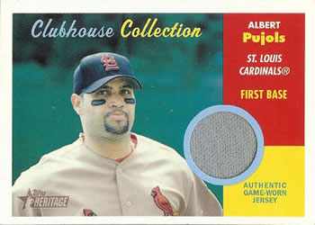 2006 Topps Heritage - Clubhouse Collection Relics #CC-AP Albert Pujols Front
