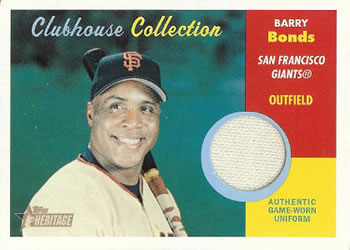 2006 Topps Heritage - Clubhouse Collection Relics #CC-BB Barry Bonds Front