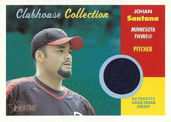2006 Topps Heritage - Clubhouse Collection Relics #CC-JS Johan Santana Front