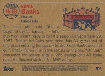 2006 Topps Heritage - Flashbacks #FB-EB Ernie Banks Back