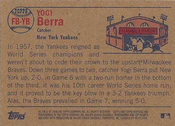 2006 Topps Heritage - Flashbacks #FB-YB Yogi Berra Back