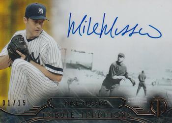 2014 Topps Tribute - Tribute Traditions Autographs Gold #TT-MMU Mike Mussina Front