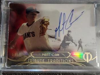 2014 Topps Tribute - Tribute Traditions Autographs Red #TT-MC Matt Cain Front