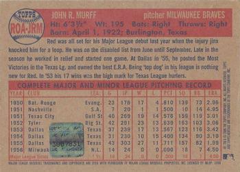 2006 Topps Heritage - Real One Autographs #ROA-JRM Red Murff Back