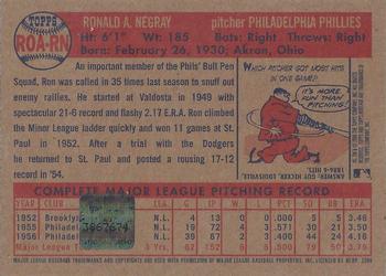 2006 Topps Heritage - Real One Autographs #ROA-RN Ron Negray Back