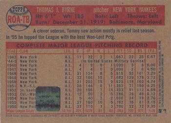 2006 Topps Heritage - Real One Autographs #ROA-TB Tommy Byrne Back